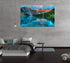 Sunset Morain Lake and Mountain Range Alberta Canada Landscape Wall Art in Water Canvas Painting